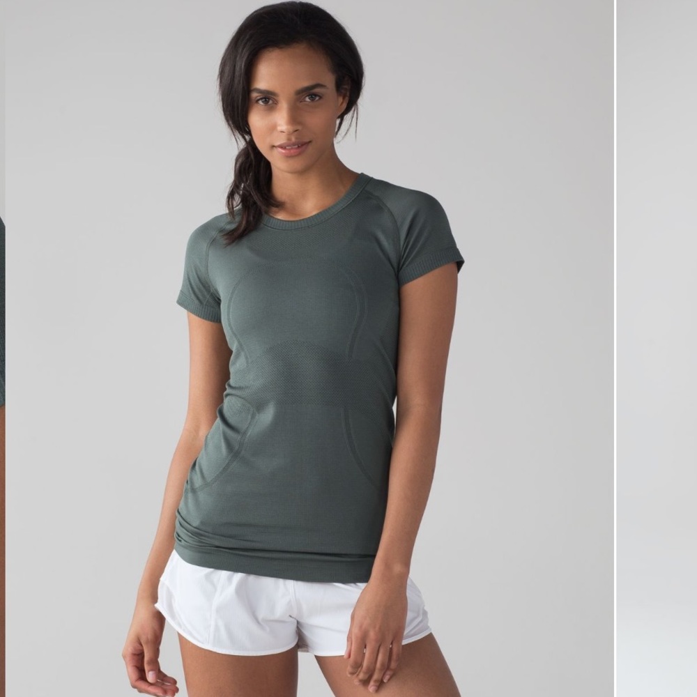 Lululemon Swiftly Tech Short Sleeve Crew Dark Forest / Dark Forest Size 4